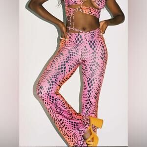 Princess Polly Radiant Ombre Leopard Bell Bottom Pants